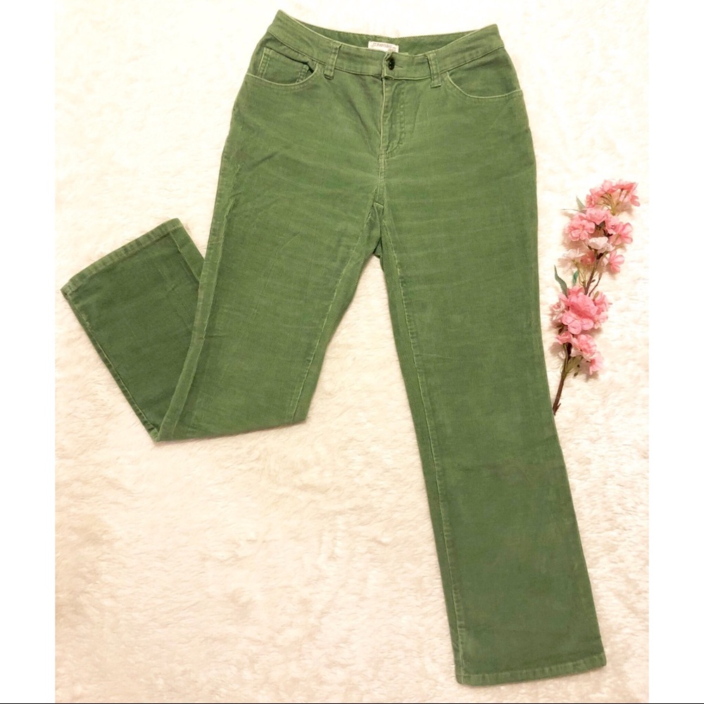 Green Corduroys St. John’s Bay Stretch Petite 6P